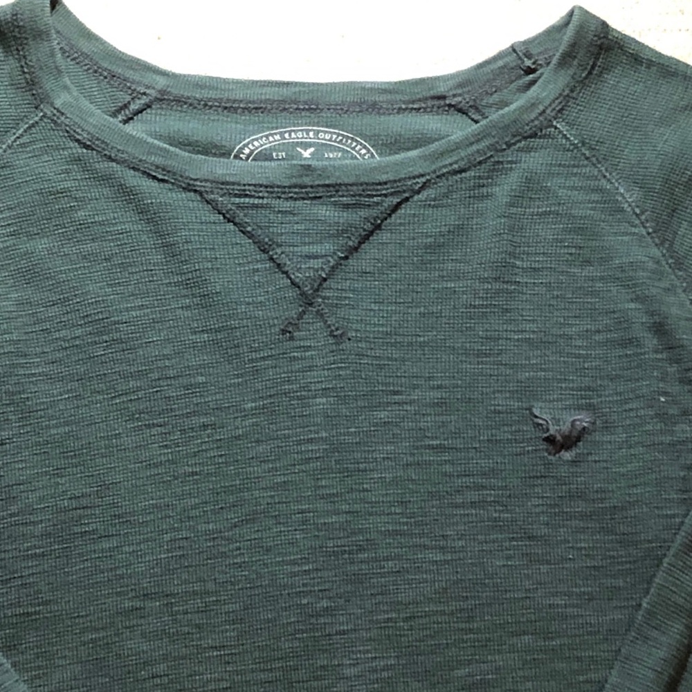 American Eagle LS Green Pullover M